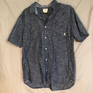 Vans Short Sleeve Button Down Dark Blue/Black